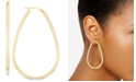 Macy's Polished Teardrop Hoop Earrings in 14k Gold-Plated Sterling Silver
